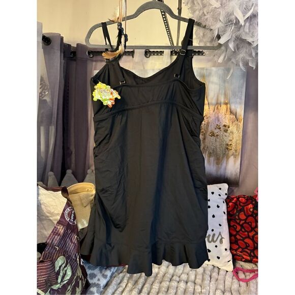 16/18/20 XXL 2xl plus size becca nwt skirted swimdress bathing suit - Picture 2 of 4